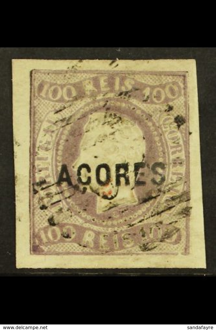 AZORES 1868-70 100r Dull Purple Imperf With 4 Large Margins, SG 6, Very Fine Used For More Images, Please Visit Http://w - Sonstige & Ohne Zuordnung