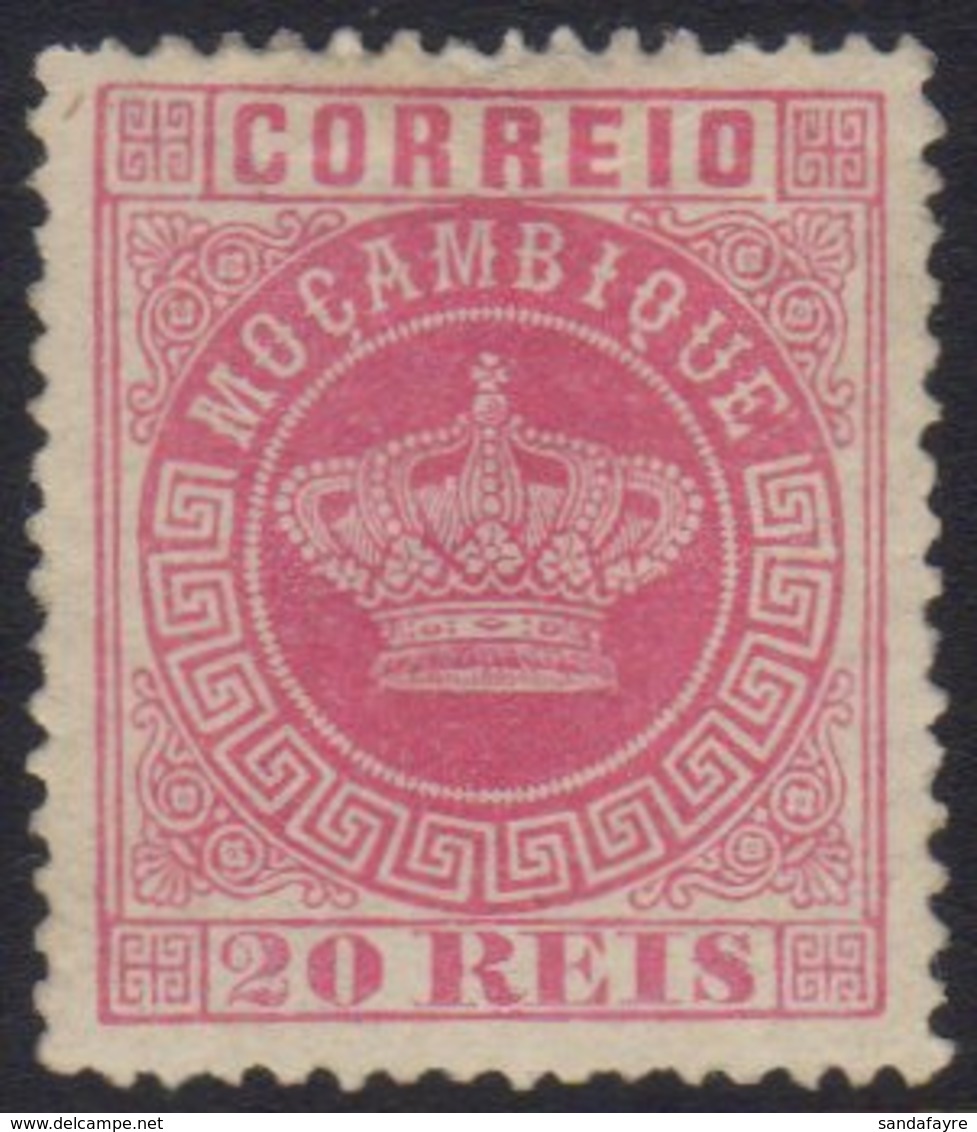 MOZAMBIQUE 1885 20r Rose, Perf 13½,  Afinsa 11, An Unused (regummed) Example Of This Rare Stamp With Good Centering, Wit - Other & Unclassified