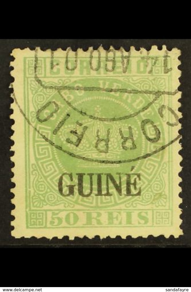 PORTUGUESE GUINEA 1881-84 50r Green, Type II Opt, Perf 13½, SG 24, Fine Cds Used Complete With Apex Photo Certificate Fo - Sonstige & Ohne Zuordnung