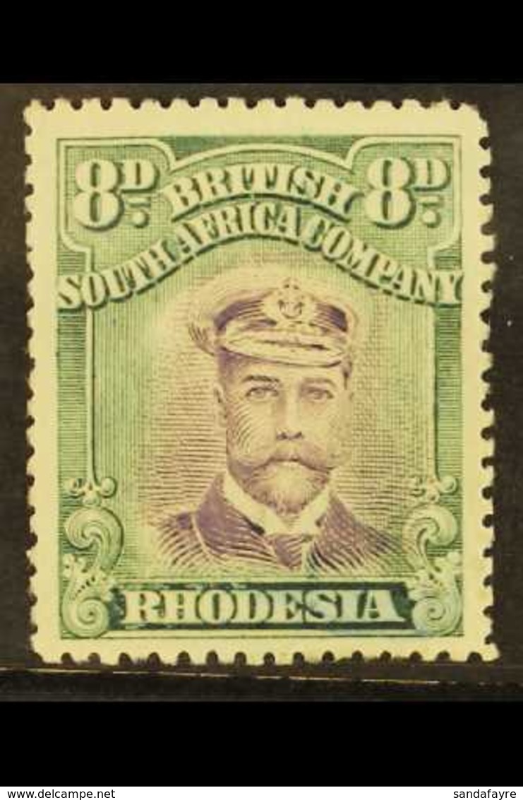 1913 8d Violet And Green, Head Die II, Perf 15, Admiral, SG 246, Very Fine And Fresh Mint. For More Images, Please Visit - Sonstige & Ohne Zuordnung