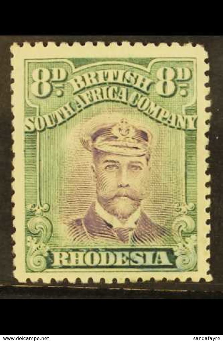 1913 8d Violet And Green, Head Die II, Perf 15, Admiral, SG 246, Very Fine And Fresh Mint. For More Images, Please Visit - Other & Unclassified