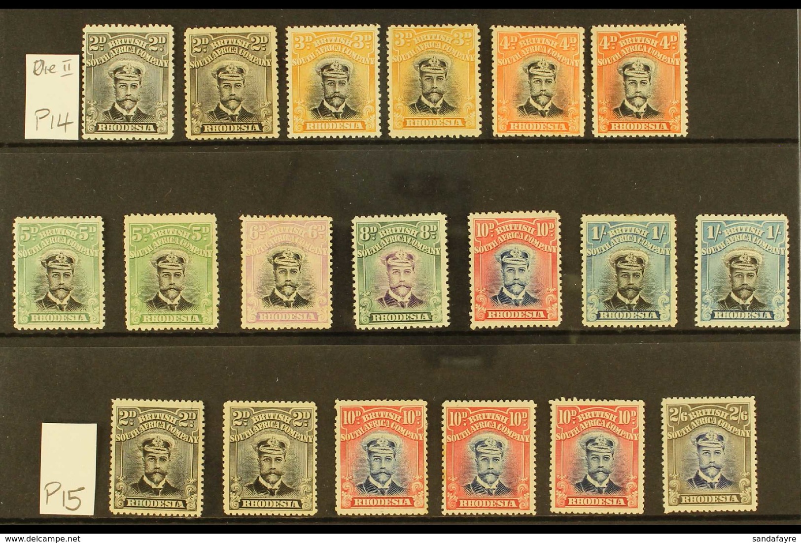 1913-19 DIE II MINT "ADMIRALS" COLLECTION Presented On A Stock Card & Includes (perf 14) 2d (both Shades), 3d Black And  - Sonstige & Ohne Zuordnung