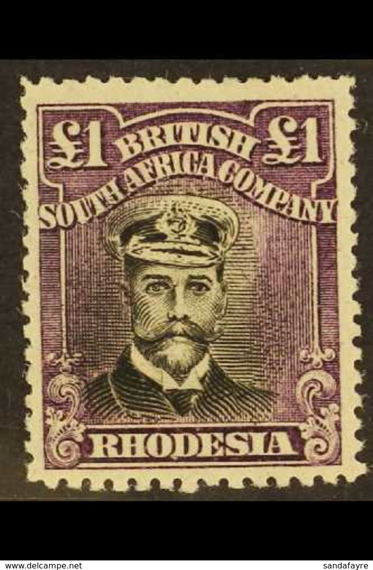 1919 £1 Black And Deep Purple, Head Die III, Perf 14, Admiral, SG 279, Very Fine Mint. For More Images, Please Visit Htt - Other & Unclassified