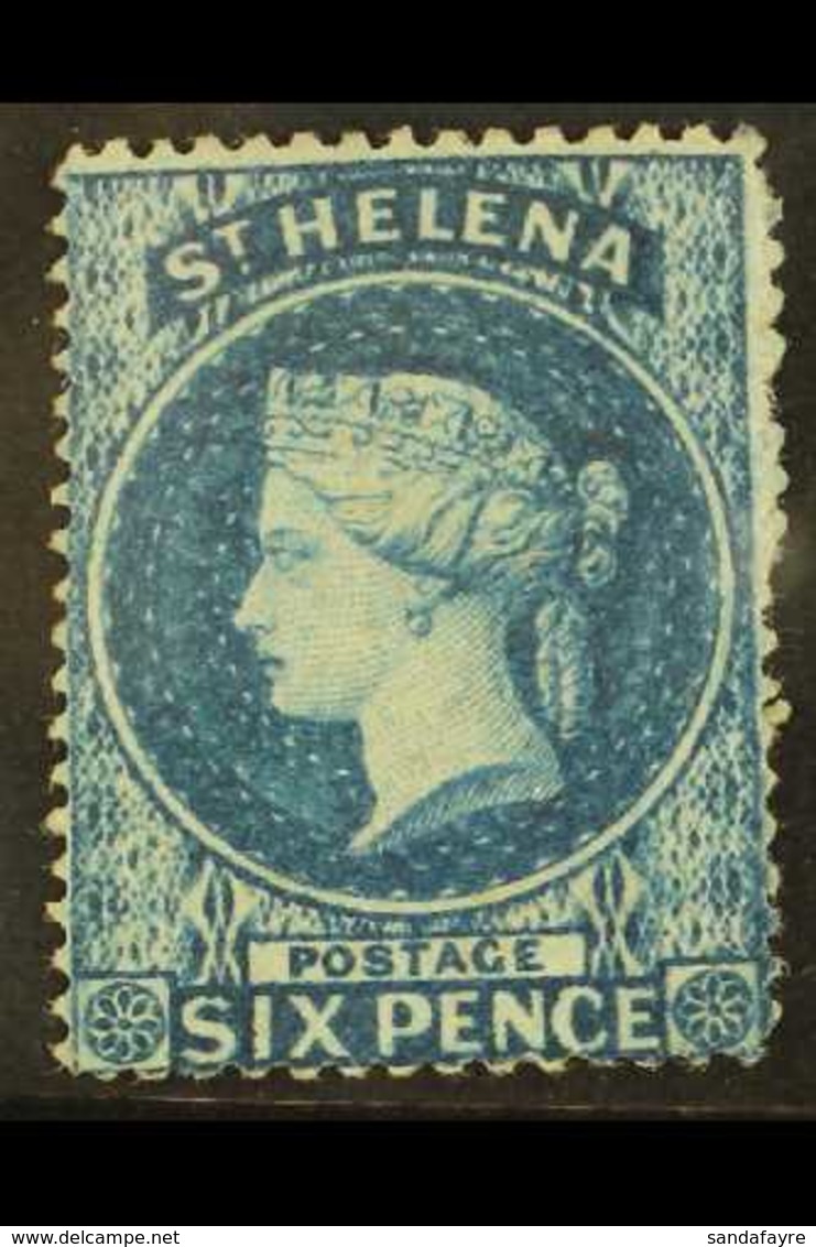 1861 6d Blue, Watermark Large Star, Clean Cut Perf 14 To 16, SG 2, Fine Unused Without Gum, Lovely Fresh Colour. For Mor - Sainte-Hélène