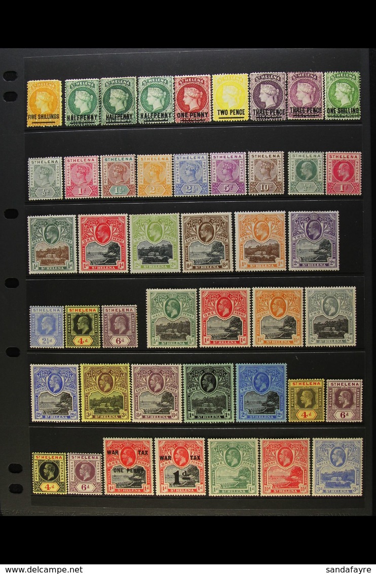 1868-1949 MINT COLLECTION We See QV 5s Wmk Crown CC, 1884-94 Wmk Crown CA Values To 1s, 1890-7 QV Set, 1902 ½d & 1d, 190 - Sainte-Hélène