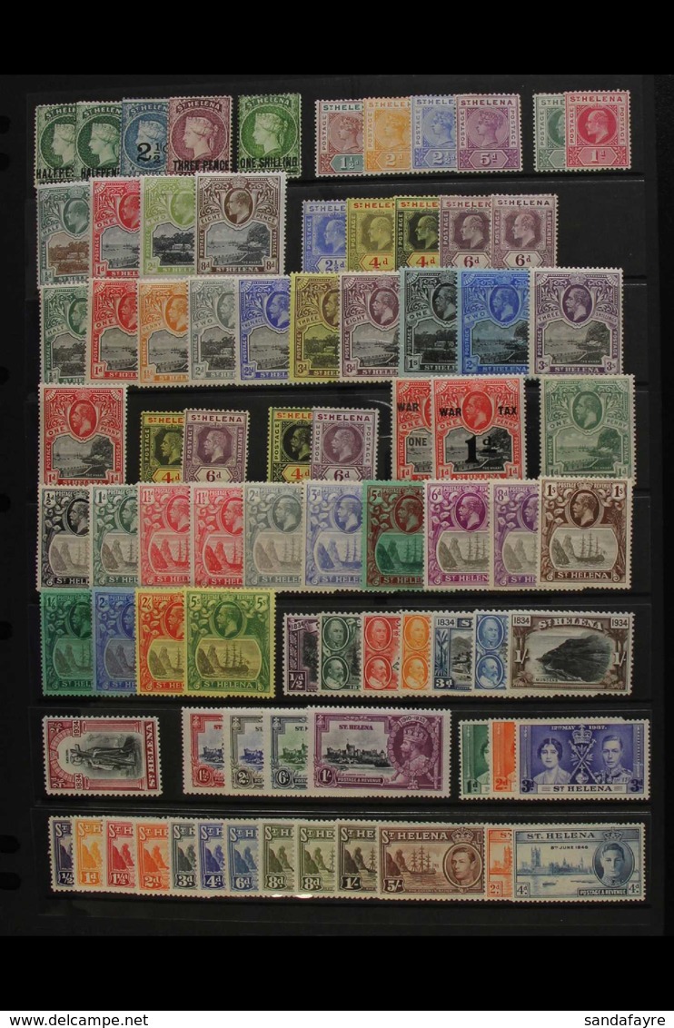 1884-1970 FINE MINT COLLECTION Incl. 1884-94 To 1s, 1903 To 8d, 1908-11 Both 4d And 6d Papers, 1912-16 Set Plus 1d Shade - Isla Sta Helena