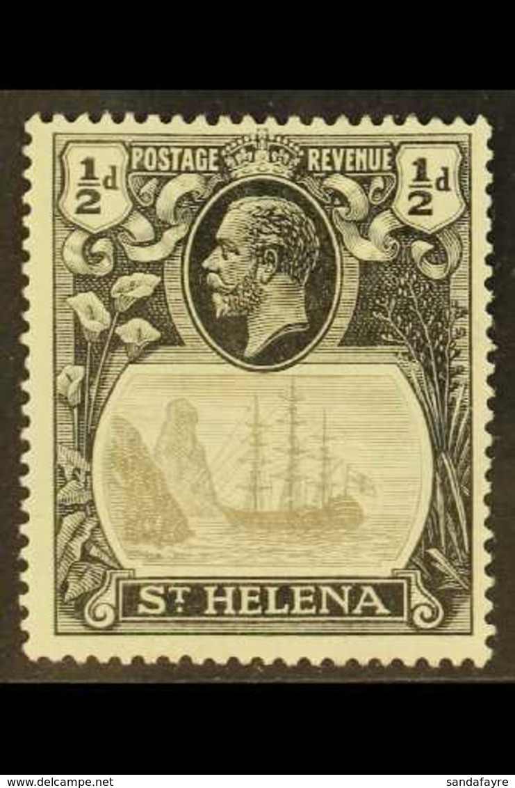 1922-37 ½d Grey & Black BROKEN MAINMAST Variety, SG 97a, Fine Mint, Fresh. For More Images, Please Visit Http://www.sand - St. Helena