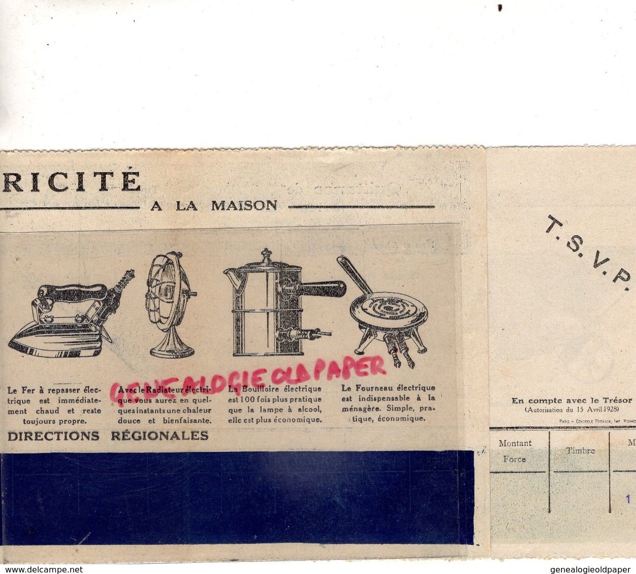 36- LA SOUTERRAINE- FACTURE UNION ELECTRIQUE RURALE-1931- RUE LISBONNE PARIS- A LA FERME-BATTEUSE-AGRICULTURE-BOUILLOIRE - Electricity & Gas