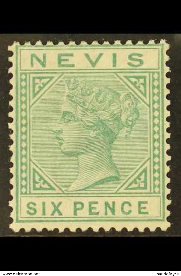 1883 6d Green, SG 32, A Beautifully Fresh Mint Example With Stunning Colour And Large Part Gum, Hard To Find So Nice. Fo - St.Christopher-Nevis-Anguilla (...-1980)