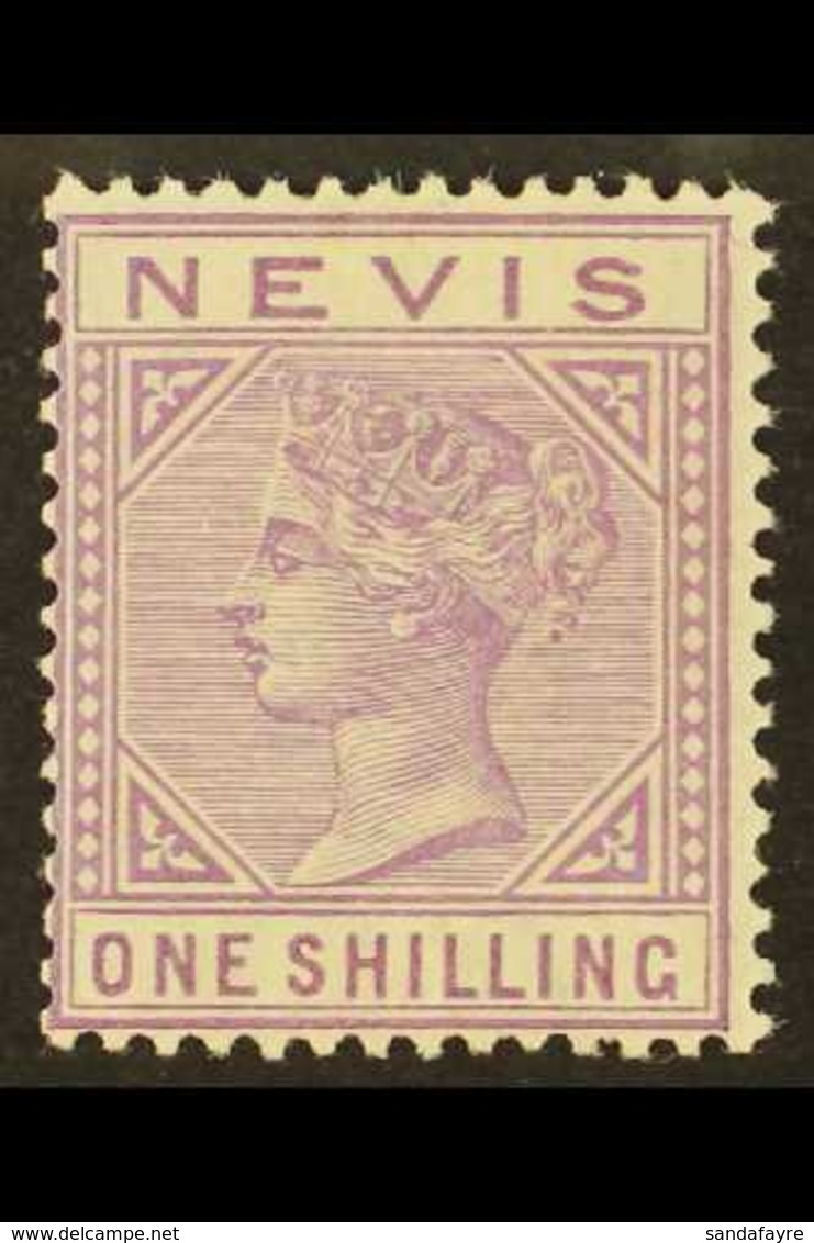 1890 1s Pale Violet, SG 34, Superb Never Hinged Mint.  For More Images, Please Visit Http://www.sandafayre.com/itemdetai - St.Cristopher-Nevis & Anguilla (...-1980)