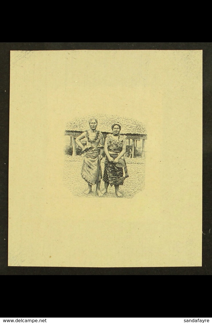 1935 PICTORIAL DEFINITIVE ESSAY 2½d Value (as SG 183) Essay Die Proof Of The Central Vignette "Chief And Wife", Slightly - Samoa