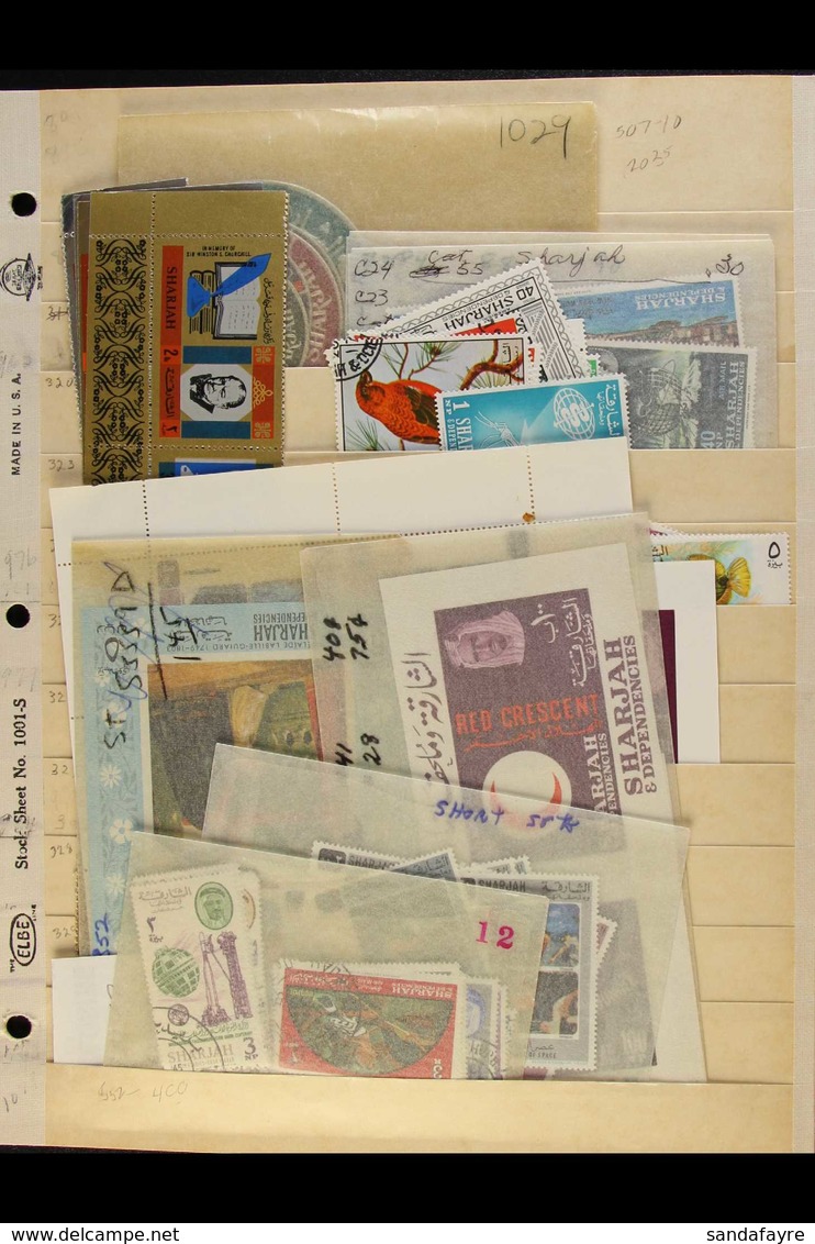 1960s-1980s MINT / NHM & USED MISCELLANY An Unchecked Range In Glassines & On Stock Pages With Sets, Imperf Variants, Mi - Sharjah
