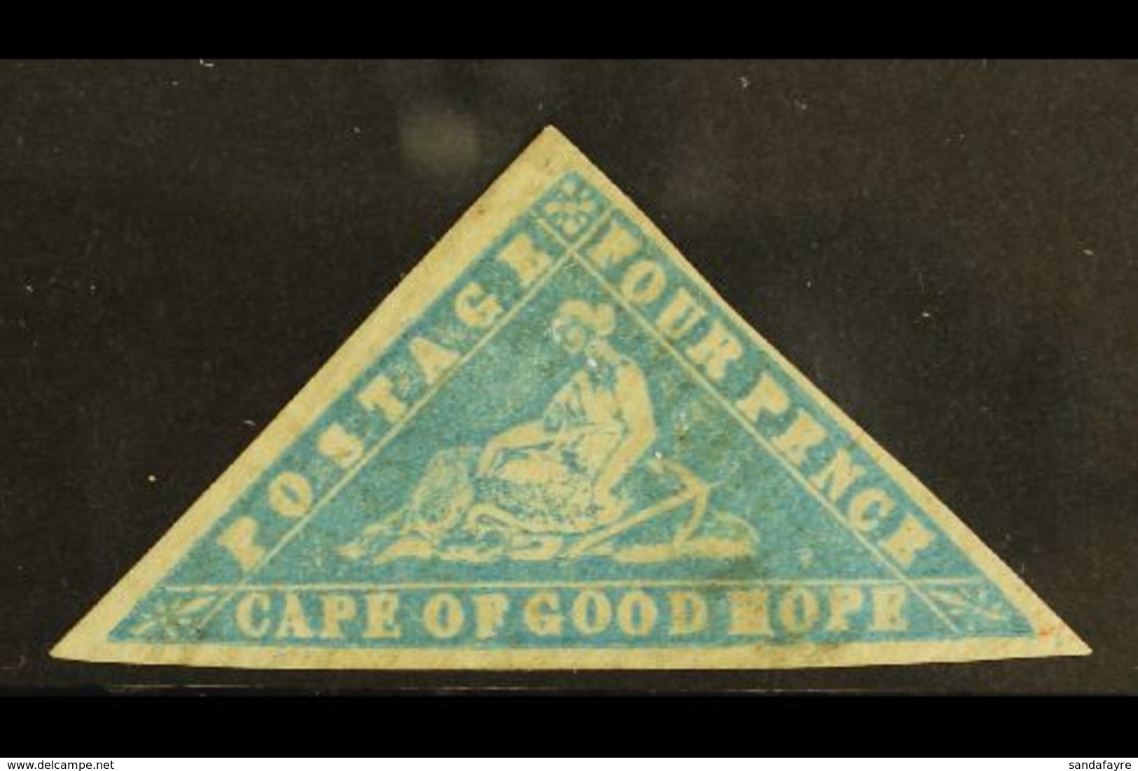 CAPE OF GOOD HOPE 1861 4d Pale Milky Blue, SG 14, Apparently Unused, But In Our Opinion Previously Very Lightly Cancelle - Non Classés