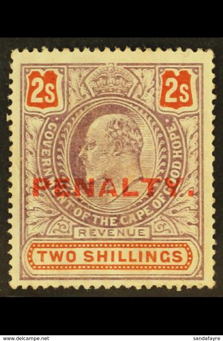 CAPE OF GOOD HOPE REVENUE - 1911 2s Purple & Orange, Ovptd "PENALTY" Barefoot 4, Never Hinged Mint. For More Images, Ple - Unclassified