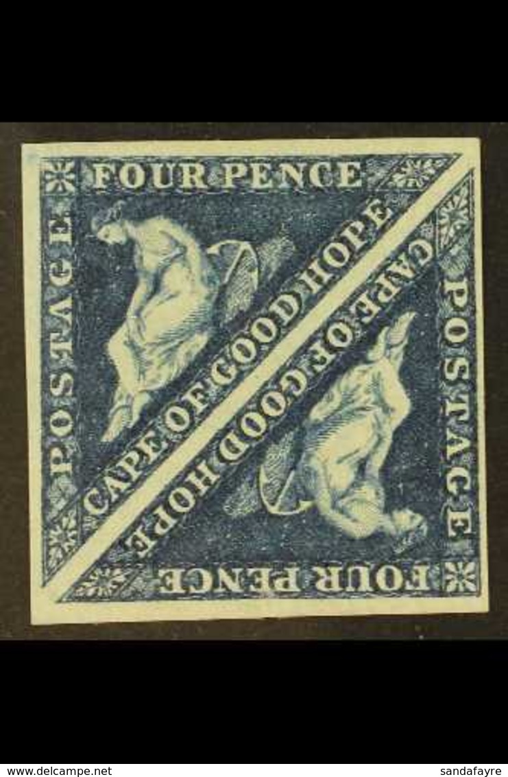 CAPE OF GOOD HOPE 1863 4d Deep Blue, DLR Printing, SG 19, Superb Mint Pair With Large Margins All Round, Full Original C - Ohne Zuordnung