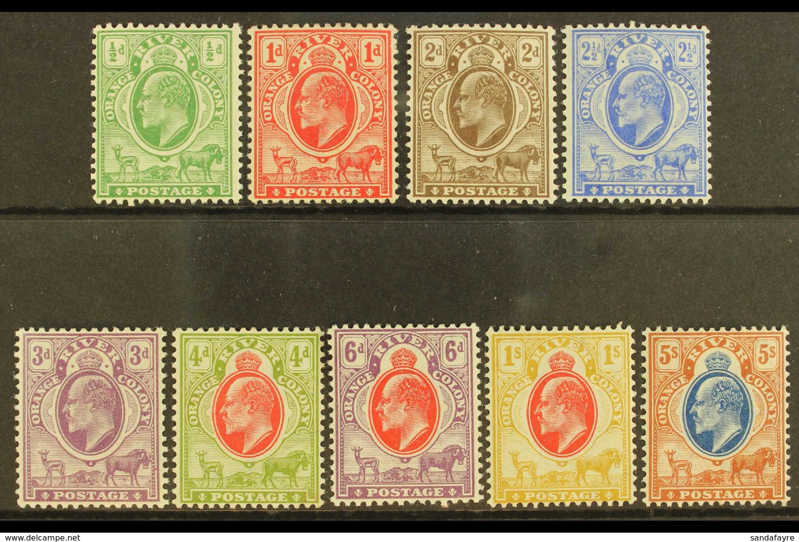 ORANGE FREE STATE 1903-04 KEVII Definitive Complete Set, SG 139/147, Very Fine Mint (9 Stamps) For More Images, Please V - Unclassified