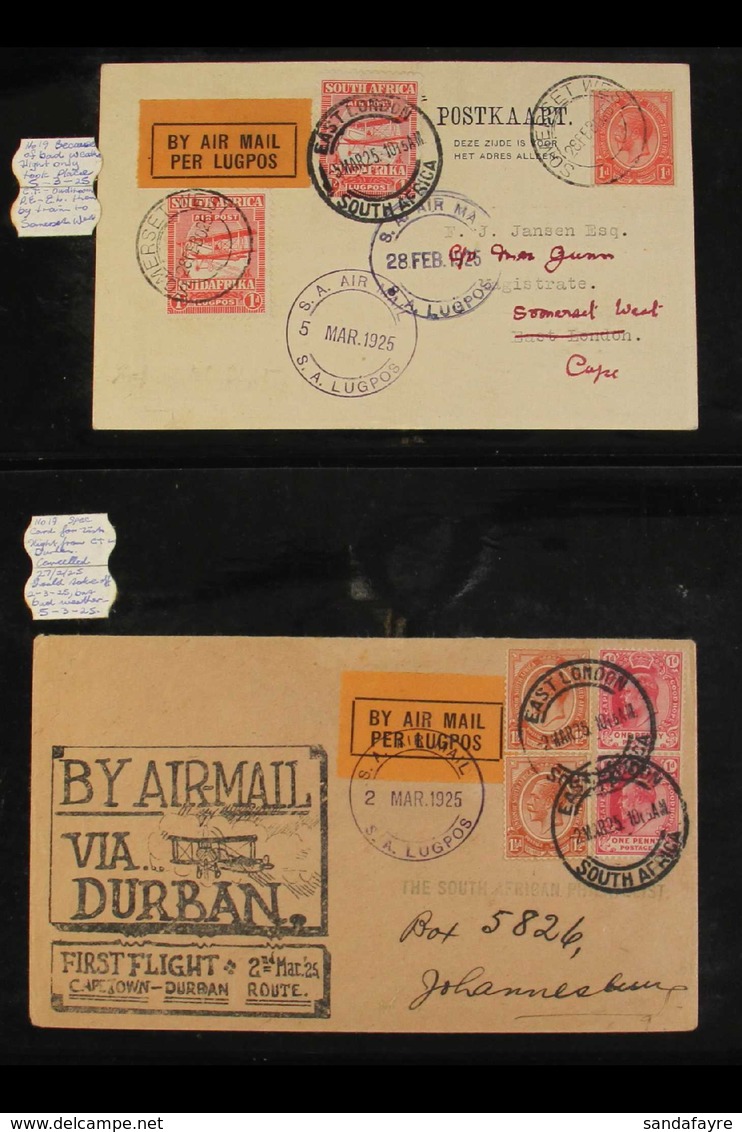 1925 AIRMAILS COLLECTION FLOWN COVERS & POSTCARDS COLLECTION, We See A Number Of 1925 Flights With Various Dates Between - Sin Clasificación