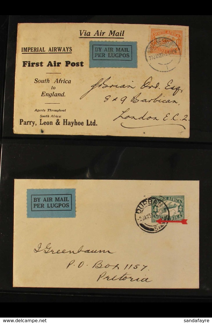 1931-7 AIRMAILS FLOWN COVERS COLLECTION, 1931-3 Imperial Airways First Flights, Note 1933 Cover With 1929 4d With Short  - Unclassified