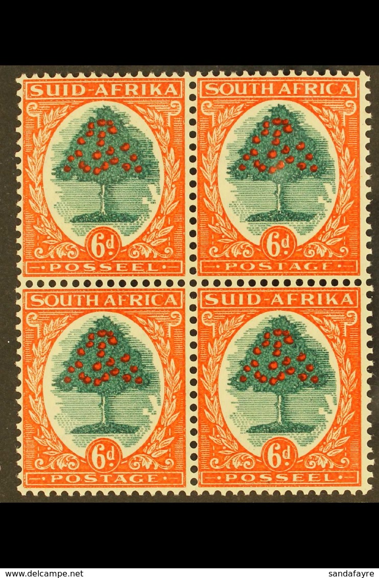 1933-48 6d Green & Vermilion, Die II, BLOCK OF FOUR, SG 61c, Never Hinged Mint. For More Images, Please Visit Http://www - Unclassified