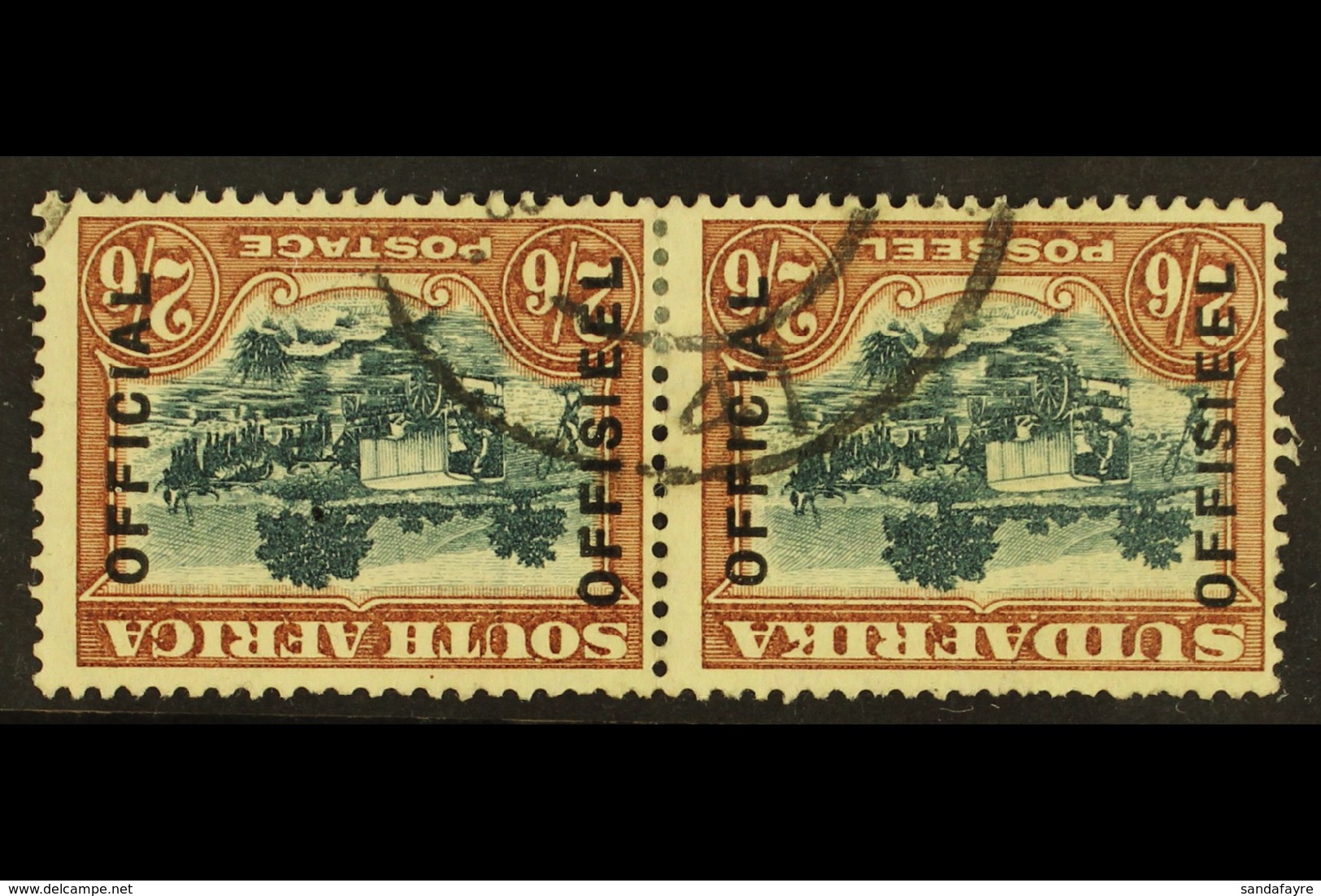 OFFICIALS 1930-47 2s6d Green & Brown, WATERMARK INVERTED, 21mm Spacing, SG O18aw, Minor Faults, Otherwise Fine Used, Cat - Unclassified