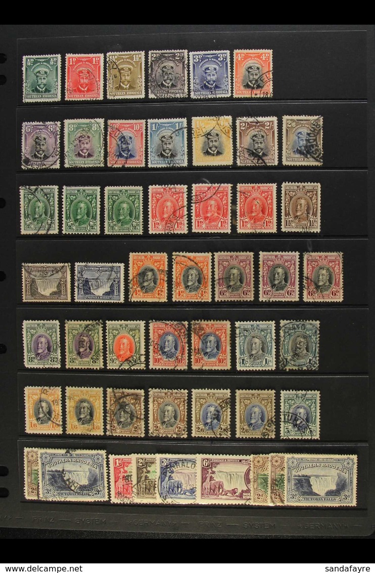 1924-37 ALL DIFFERENT KGV USED COLLECTION Includes 1924-29 Admirals Set Complete To 2s6d, 1931-37 Definitives Complete T - Southern Rhodesia (...-1964)