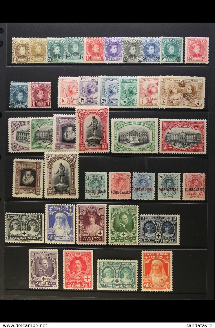 1901-29 FINE MINT COLLECTION Presented Chronologically On Stock Pages. Includes 1901-05 Alfonso Set To 1p (ex 40c Olive- - Other & Unclassified