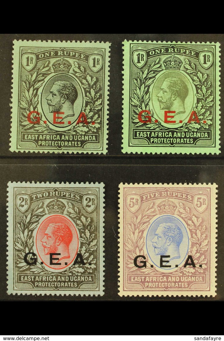 1917-21 (wmk Mult Crown CA) 1R Both Shades (SG 55/55a), 2R (SG 56) And 5R (SG 59), Very Fine Mint. (4 Stamps) For More I - Tanganyika (...-1932)