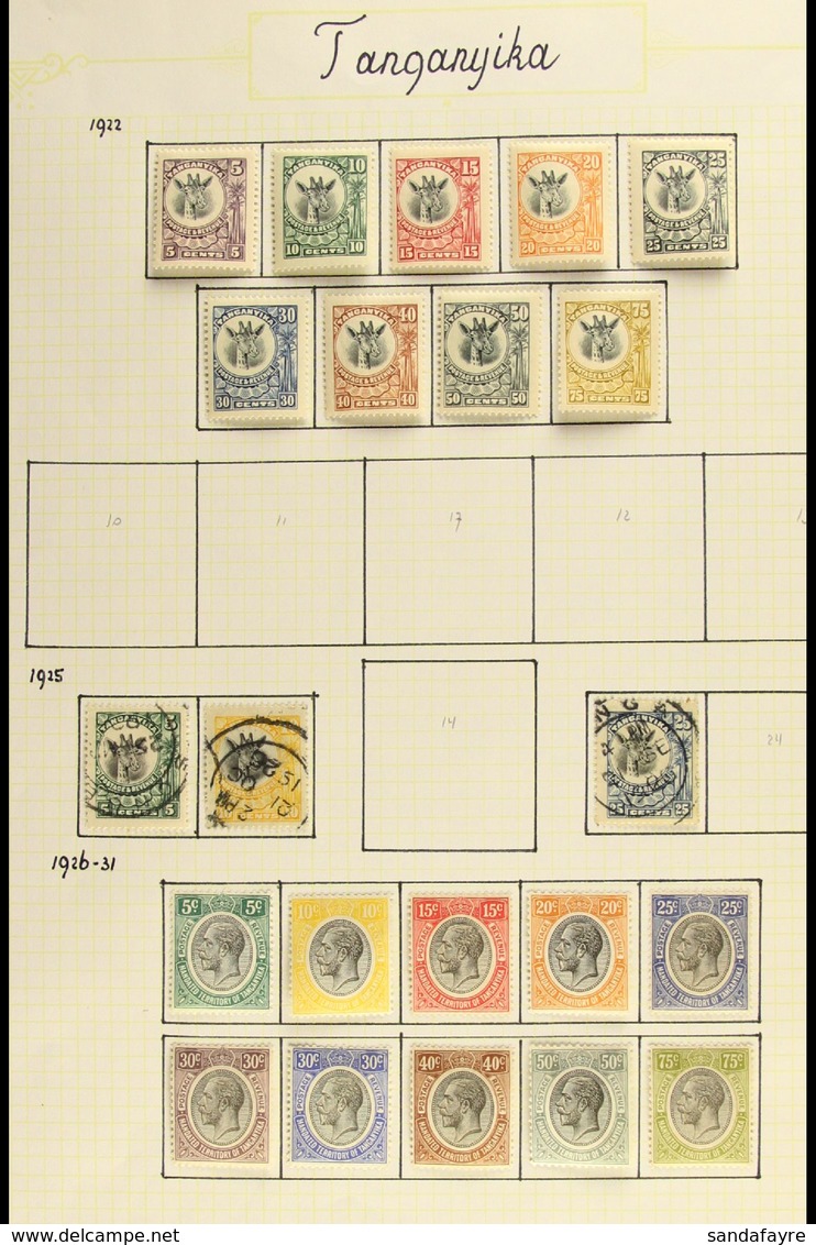 1922-61 ALL DIFFERENT Fine Mint And Used Collection, Includes 1922-24 Giraffes Set To 75c Mint, 1925 5c, 10c And 25c Gir - Tanganyika (...-1932)