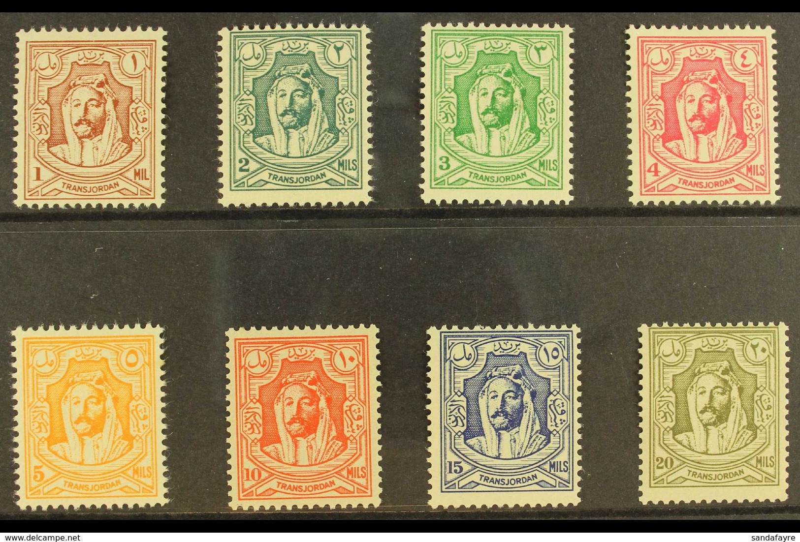 1942 Emir (No Watermark) Set, SG 222/229, Fine Mint (8 Stamps) For More Images, Please Visit Http://www.sandafayre.com/i - Jordanien