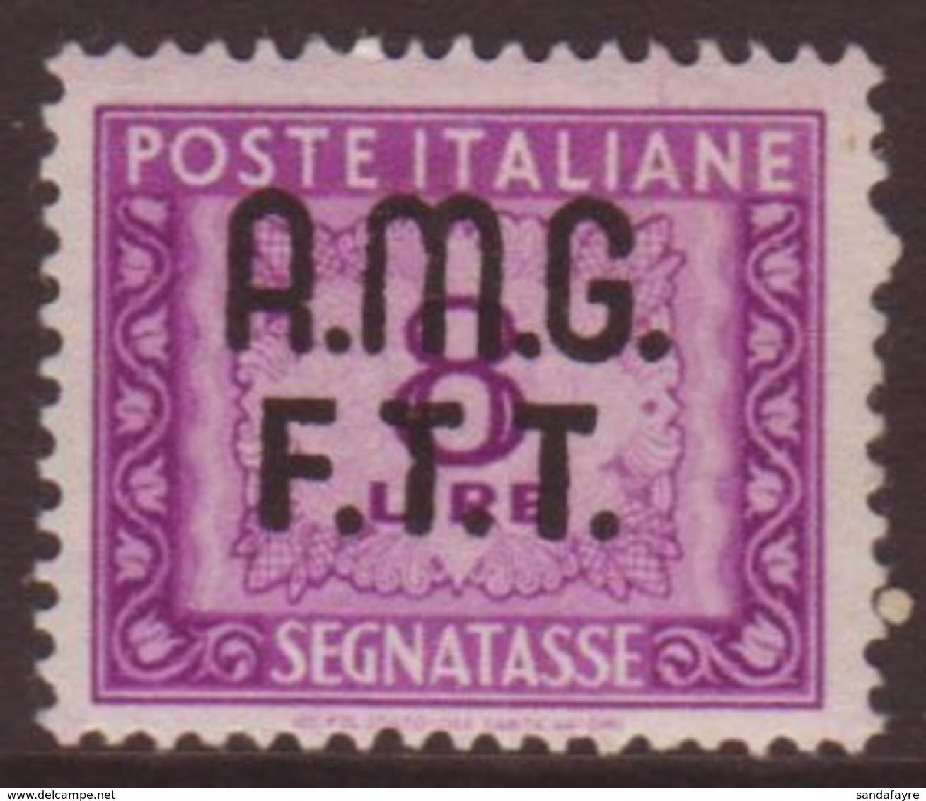 ZONE A POST DUE 1947-49 8L Lilac, Sass 11, NHM. For More Images, Please Visit Http://www.sandafayre.com/itemdetails.aspx - Sonstige & Ohne Zuordnung