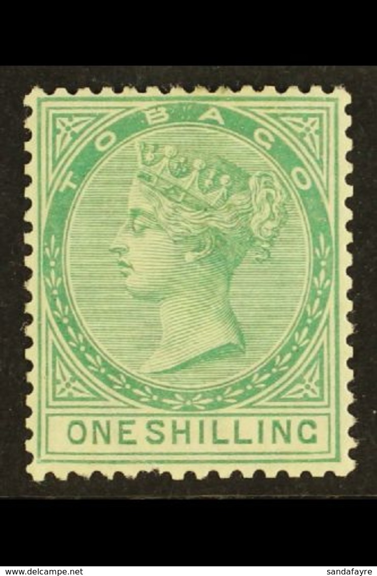 1879 1s Green, Wmk Crown CC, SG 4, Mint/unused, Pulled Perf, At Base, Fresh Looking Spacefiller, Cat.£400. For More Imag - Trinidad & Tobago (...-1961)