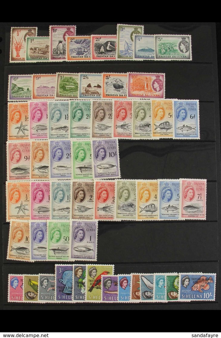 1952-71 COLLECTION With 1954, 1960 And 1961 Definitive Sets Lightly Hinged, 1963 Resettlement Set Nhm, 1971 Surcharges S - Tristan Da Cunha