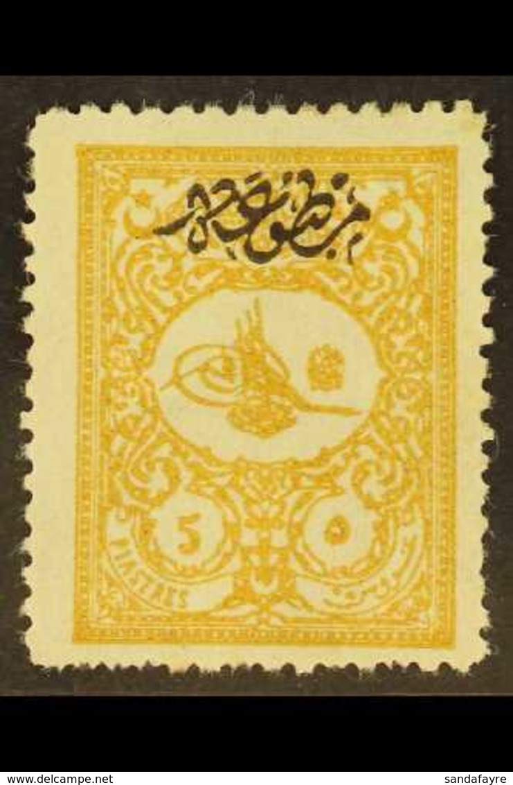 1901 5pi Yellow-buff Foreign Mail With Printed Matter Overprint (Michel 113 A, SG N194), Fresh Mint, Some Shortish Perfs - Autres & Non Classés