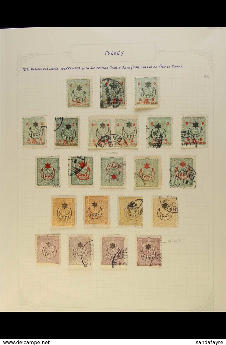 1915 - 1916 STAR AND CRESCENT OVERPRINTS Extensive Mint And Used Collection With Many Better Values Noted Including On S - Other & Unclassified