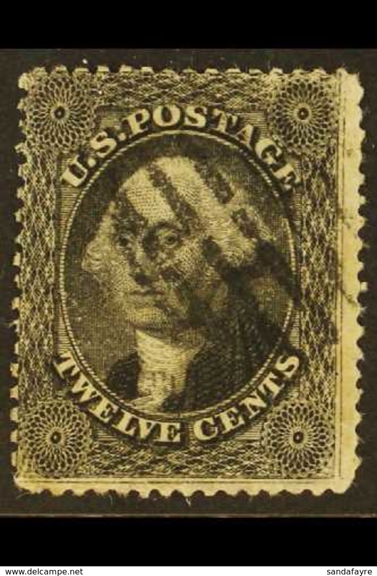 1857-61 12c Black, Plate III, Perf.15½, Scott 36B, SG 40c, Fine Used. For More Images, Please Visit Http://www.sandafayr - Sonstige & Ohne Zuordnung