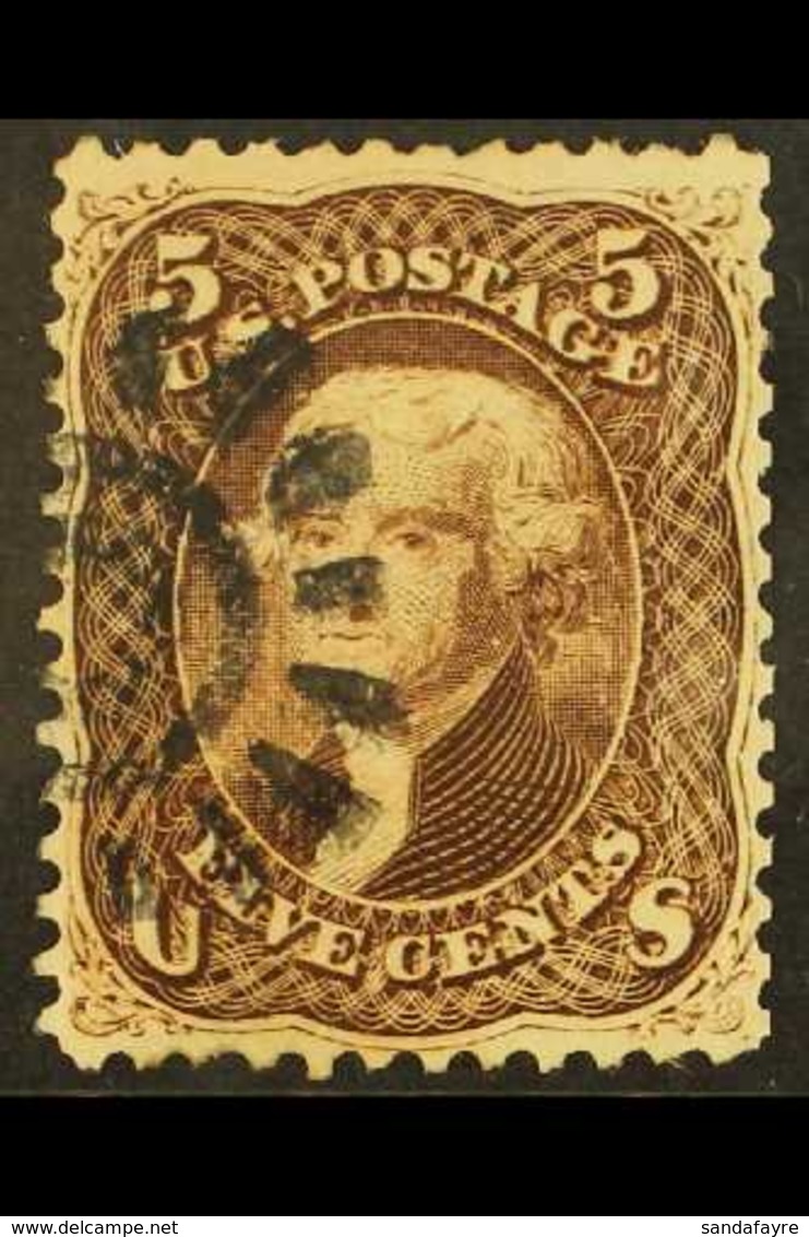 1861-6 5c Red-brown, Perf.12, Scott 75, SG 71, Very Fine Used. For More Images, Please Visit Http://www.sandafayre.com/i - Otros & Sin Clasificación