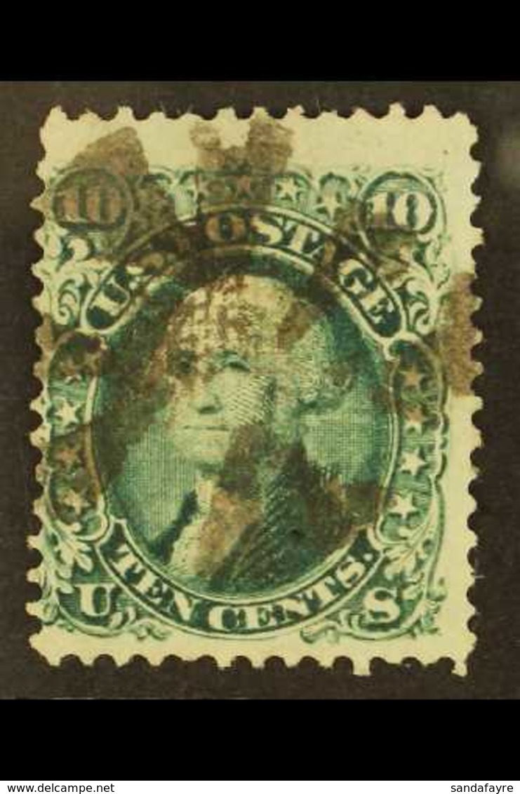 1867 10c Green, Perf.12, E Grill, Scott 89, SG 91, Fine Used. For More Images, Please Visit Http://www.sandafayre.com/it - Other & Unclassified