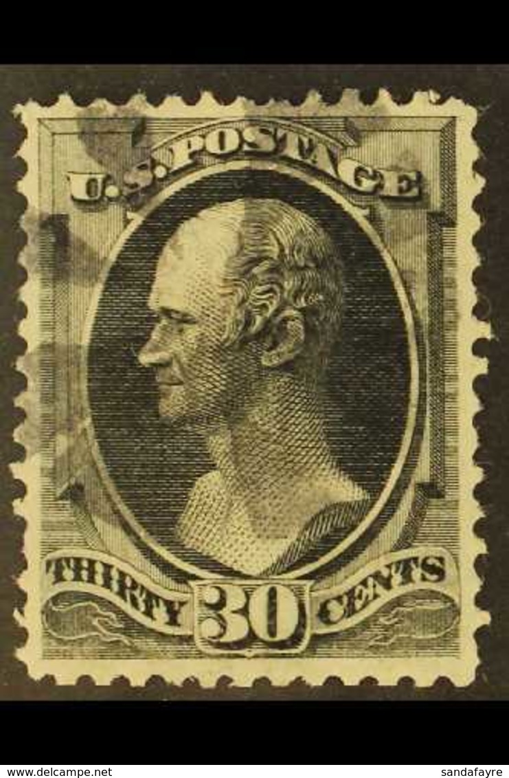 1870-1 30c Black, Hamilton, No Grill, Scott 154, SG 156, Fine Used. For More Images, Please Visit Http://www.sandafayre. - Other & Unclassified
