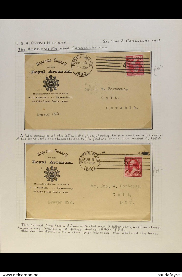 POSTAL HISTORY Interesting Group Of Covers/postcard With Machine Cancels Used Between 1884 & 1913, 1933-71 Special Deliv - Other & Unclassified