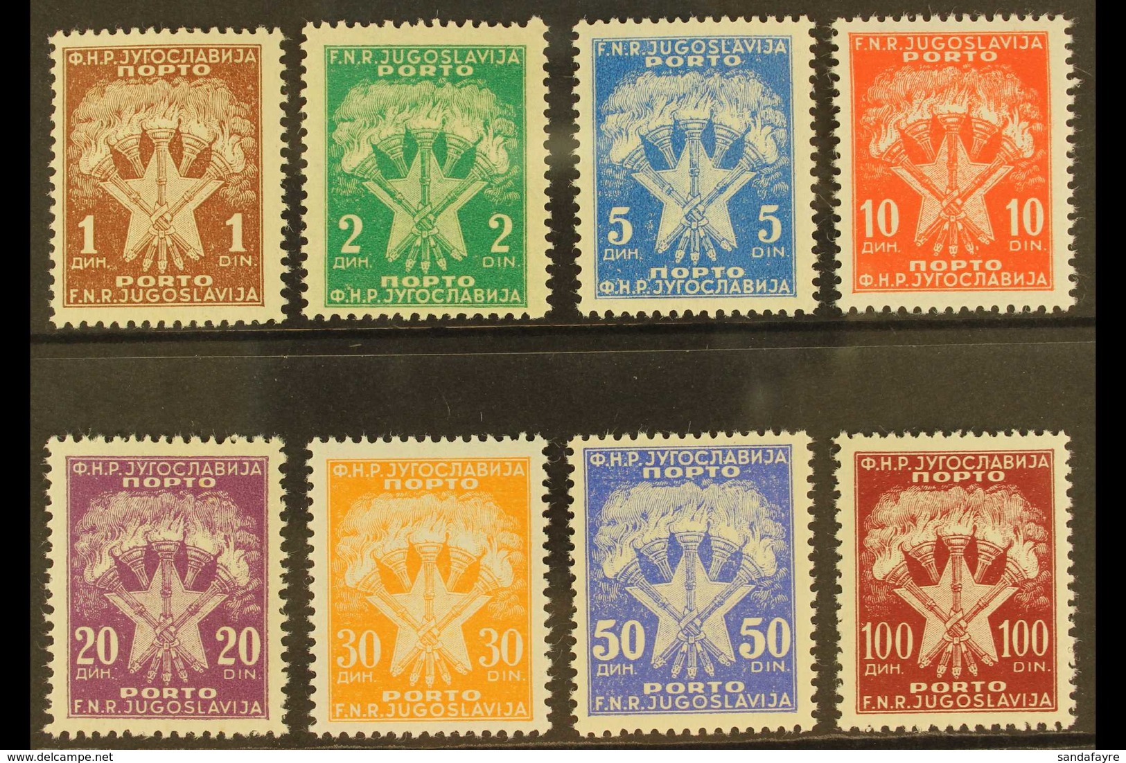 POSTAGE DUES 1951 Set Complete, SH D724/31, Very Fine Never Hinged Mint. (8 Stamps) For More Images, Please Visit Http:/ - Autres & Non Classés