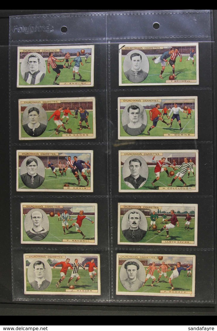 1914 W.A & A.C CHURCHMAN FOOTBALLERS. A Complete Set Of 50 Cards Of The 1914 Footballer Action Pictures With Inset, Pres - Autres & Non Classés