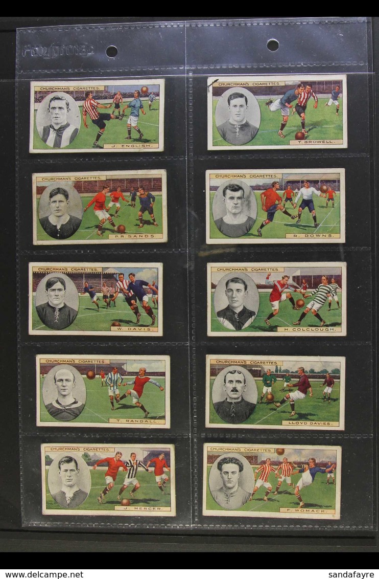 1914 W.A & A.C CHURCHMAN FOOTBALLERS. A Complete Set Of 50 Cards Of The 1914 Footballer Action Pictures With Inset, Pres - Other & Unclassified
