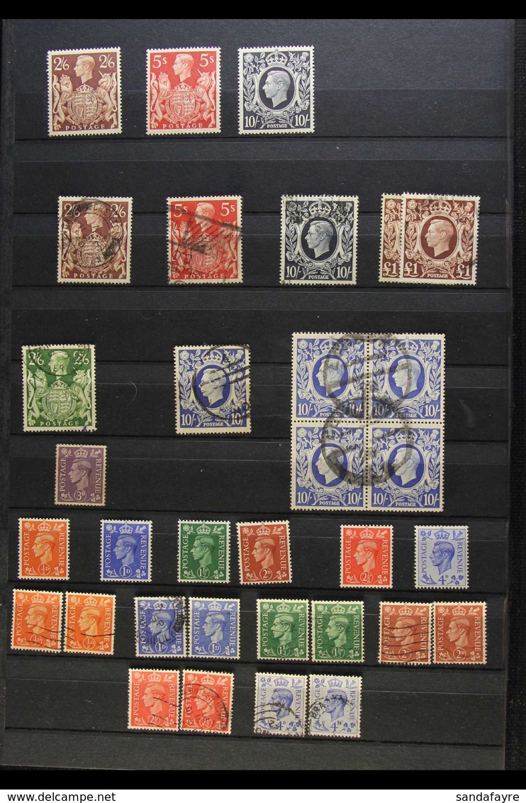 1935-1951 RANGES ON STOCKLEAVES Mint (much Never Hinged) And Used. Note 1939-48 High Values Including 2s6d Brown And 10s - Other & Unclassified