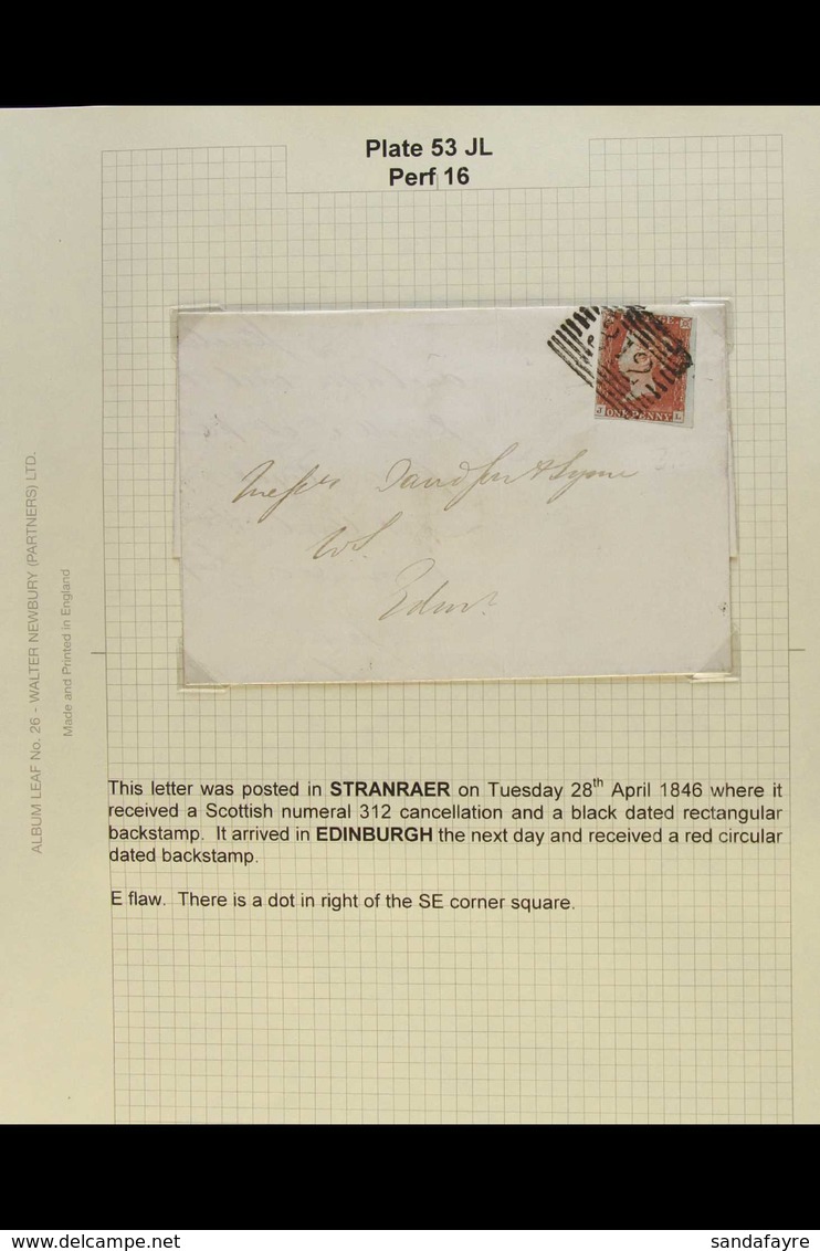 1841 'PLATED' 1D REDS ON COVERS. A Collection Of Very Fine 1d Red-brown Imperfs (chiefly 3 Margins) On Covers, Each Expe - Otros & Sin Clasificación