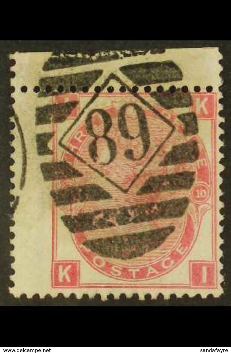 1867-80 3d Rose Plate 10, Wmk Spray, SG 103, Used From Upper Left Corner Pane Position With Clear Numeral Cancellation F - Autres & Non Classés