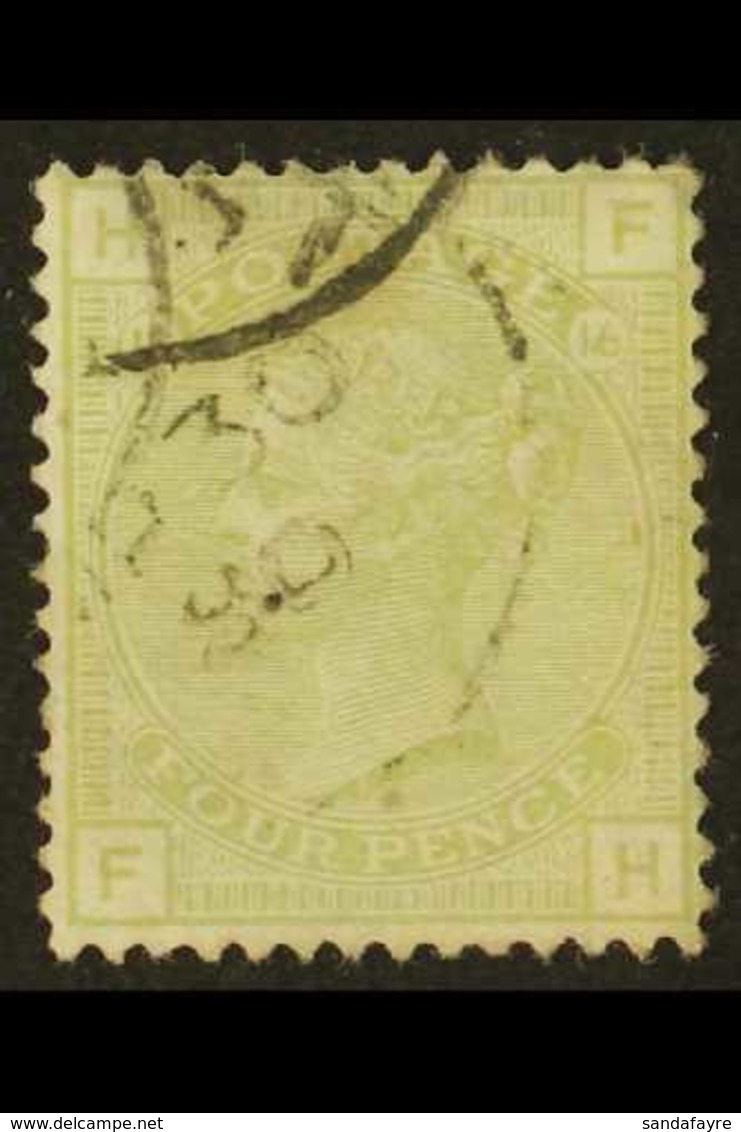 1873-80 4d Sage - Green Plate 16, Wmk Large Garter, SG 153, Fine Used Light 30 April 1880 Cds Cancellations. For More Im - Other & Unclassified