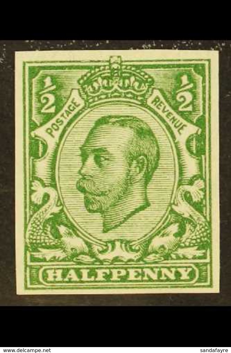 1912 ½d Green IMPERF, SG 346b, Never Hinged Mint For More Images, Please Visit Http://www.sandafayre.com/itemdetails.asp - Ohne Zuordnung
