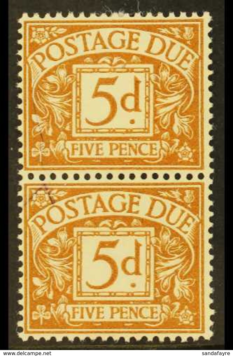 POSTAGE DUE 1924-31 5d Brownish Cinnamon, SG D16, Mint Vertical Pair (2 Stamps) For More Images, Please Visit Http://www - Unclassified