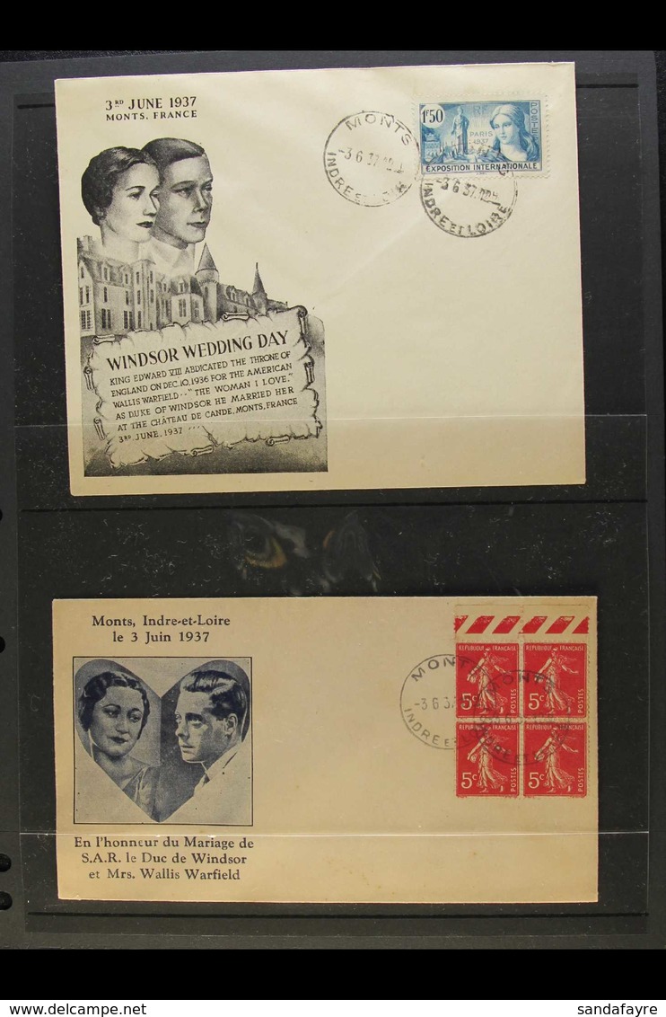 1937 WEDDING  DAY COVERS An Attractive All Different Group Of Illustrated (or Cacheted) Covers Commemorating The Wedding - Non Classés