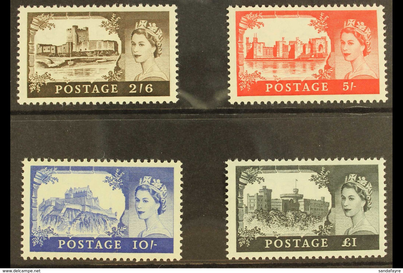 1958 1st De La Rue Castles Set Complete, SG 536a/39a, Never Hinged Mint (4 Stamps) For More Images, Please Visit Http:// - Sonstige & Ohne Zuordnung